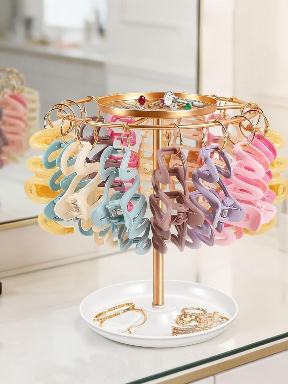 Multi-use Rotating Display / Organizer! Jewelry, Hair Claws, Earrings , Etc.